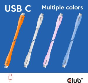Club 3D Club3D Lifestyle USB-C Kabel  PD 240W,20Gbps  2m pink  St/St retail 2