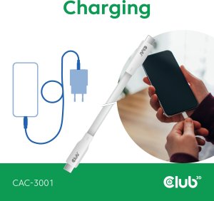 Club 3D Club3D Lifestyle USB-C Kabel  PD 240W,20Gbps  2m weiß  St/St retail 4