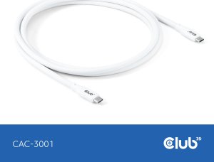 Club 3D Club3D Lifestyle USB-C Kabel  PD 240W,20Gbps  2m weiß  St/St retail 7