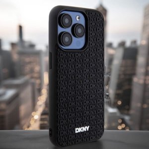 DKNY DKNY 3D Rubber Repeat Pattern - Etui iPhone 15 Pro Max (czarny) 11