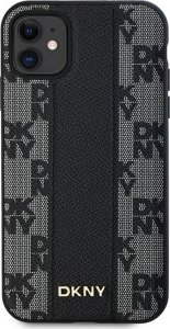 DKNY Leather Checkered Mono Pattern MagSafe - Etui iPhone 11 (czarny) 13