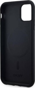 DKNY Leather Checkered Mono Pattern MagSafe - Etui iPhone 11 (czarny) 7