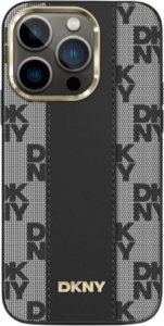 DKNY Leather Checkered Mono Pattern MagSafe - Etui iPhone 11 (czarny) 9