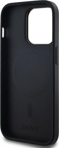 DKNY Leather Checkered Mono Pattern MagSafe - Etui iPhone 14 Pro (czarny) 10