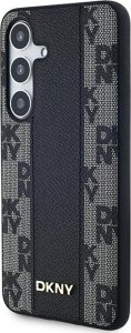 DKNY Leather Checkered Mono Pattern MagSafe - Etui Samsung Galaxy S24+ (czarny) 12