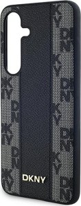DKNY Leather Checkered Mono Pattern MagSafe - Etui Samsung Galaxy S24+ (czarny) 15