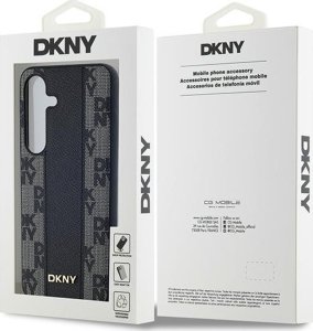 DKNY Leather Checkered Mono Pattern MagSafe - Etui Samsung Galaxy S24+ (czarny) 17