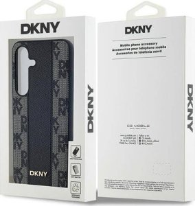 DKNY Leather Checkered Mono Pattern MagSafe - Etui Samsung Galaxy S24+ (czarny) 8