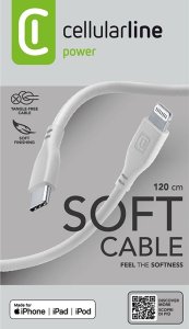 Kabel USB Cellular Line Lightning - USB-C 1.2 m Szary (USBDATASOFTC2LMFID) 5