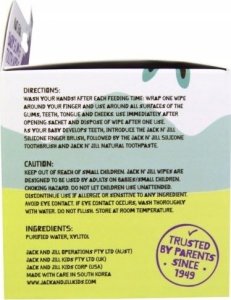 Jack NJill Chusteczki do mycia dziąseł niemowląt, 25 szt., 8 opakowań 2