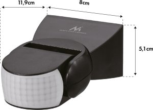 Maclean Czujnik ruchu PIR Maclean, na podczerwień, z pilotem, max. 800W (żarówka), max. 1200W (LED), MCE241 B 8