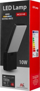 Kinkiet Maclean Lampa LED, kolor czarny, 10W, IP65, 700lm, barwa neutralna biała 8
