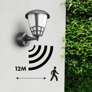 Kinkiet Maclean Kinkiet 1xE27 z czujnikiem Maclean, czujnik na podczerwień, max. obciążenie 60W, IP65, kolor szary, MCE518 GR 9