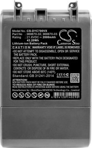 Bateria Cameron Sino Akumulator Bateria Typ 968670-02 968670-03 Do Dyson Sv11 V7 Total Clean / Cs-dyc700vx 6
