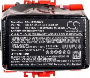 Cameron Sino Akumulator Bateria Typ Gardena R70 R80 Husqvarna 586 57 62-02 589 58 61-01 / Cs-hat308vx 6