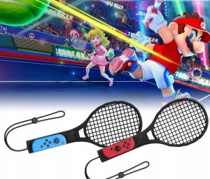 JYS 2x Rakieta Tenis Na Joy-con Joycon Do Nintendo Switch Oled / Mario Tennis / Jys 5