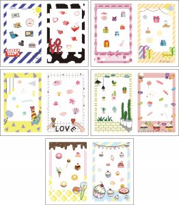LoveInstant Zestaw 10x Naklejki Ramki Do Fuji Instax Mini 99 12 11 40 Evo Liplay Link 1