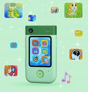 Aparat cyfrowy Xrec Aparat Cyfrowy 48mp Kamera 1080p Dla Dziecka Gry Latarka Mp3 Budzik Telefon / Bls-i9 / Różowy Królik 7