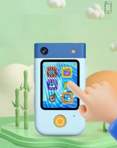 Aparat cyfrowy Xrec Aparat Cyfrowy 48mp Kamera 1080p Dla Dziecka Gry Latarka Mp3 Budzik Telefon / Bls-i9 / Różowy Królik 8