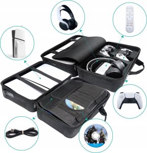 JYS Futerał Etui Walizka Pokrowiec Case Torba Do Sony Playstation 5 Ps5 Slim / Jys-p5179 5