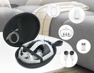 JYS Zestaw 7w1 Futerał Akcesoria Osłona Etui Do Gogli Okularów Vr Meta Quest 3 / Jys-mq016 5