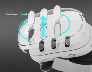 JYS Zestaw 7w1 Futerał Akcesoria Osłona Etui Do Gogli Okularów Vr Meta Quest 3 / Jys-mq016 6