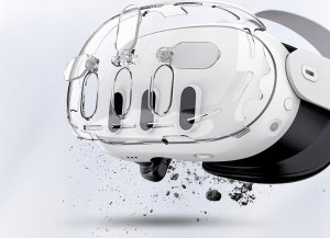 JYS Zestaw 7w1 Futerał Akcesoria Osłona Etui Do Gogli Okularów Vr Meta Quest 3 / Jys-mq016 7