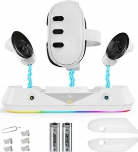 JYS Magnetyczna Stacja Dokująca Ładowarka Stojak 2 Akumulator Do Oculus Quest 3 / Jys-mq001 3