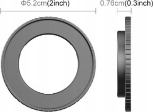 Puluz Adapter Uchwyt Mocowanie Na Filtr Filtry 49 Mm / 49mm Do Dji Osmo Action 4 / Pu994b 5