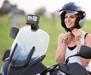 Puluz Klips Uchwyt Mocowanie Szyba Motocykl Motor Gopro Sjcam Xiaomi Insta360 Dji / Pu942b 4