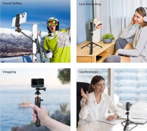 Selfie stick Kf Kijek Selfie Stick Statyw 60cm 4w1 Na Telefon Smartfon 1/4 Gopro + Pilot / Kf09.135 5