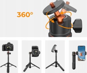 Selfie stick Kf Kijek Selfie Stick Statyw 60cm 4w1 Na Telefon Smartfon 1/4 Gopro + Pilot / Kf09.135 6