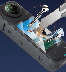 Osłona na obiektyw Telesin Szkło Hartowane Osłona Ochrona Na Ekran Lcd Do Insta 360 Insta360 X4 / X 4 / Telesin / S6-flm-04-tis 3