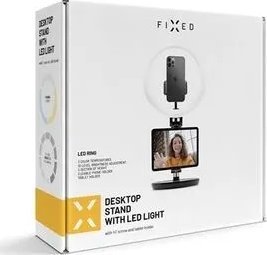 Statyw Fixed Statyw z lampką LED Ring - , śruba 1/4", uchwytem i sterowaniem na przewodzie USB czarny 8