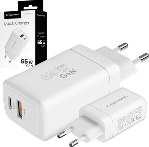 Ładowarka Kruger&Matz Ładowarka sieciowa Kruger&amp;Matz 65 W GaN z funkcją Power Delivery i Quick Charge 13