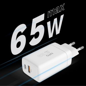 Ładowarka Kruger&Matz Ładowarka sieciowa Kruger&amp;Matz 65 W GaN z funkcją Power Delivery i Quick Charge 8