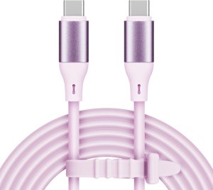 Kabel USB Kruger&Matz USB-C - USB-C 1 m Różowy (KM1269-1P) 2