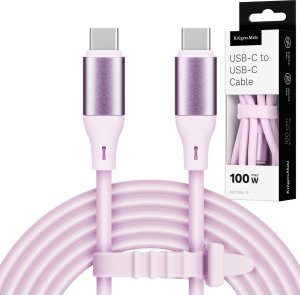 Kabel USB Kruger&Matz USB-C - USB-C 1 m Różowy (KM1269-1P) 4