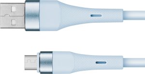 Kabel USB Kruger&Matz USB-A - microUSB 1 m Niebieski (KM1270-1BL) 2