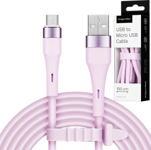 Kabel USB Kruger&Matz USB-A - microUSB 1 m Różowy (KM1270-1P) 5