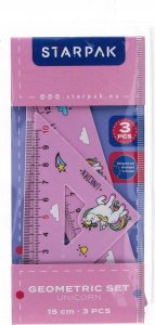 Starpak ZEST SZKOL GEOM 3EL 15CM UNICORN STK PB 24/288 2