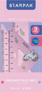 Starpak ZEST SZKOL GEOM 3EL 15CM UNICORN STK PB 24/288 3