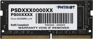 Pamięć do laptopa Patriot PATRIOT MEMORY DDR4 8GB 3200 CL 22-22-22-52 1.2V ECC-DIMM/TS Hynix 0-70 ACPI Retail Package 1