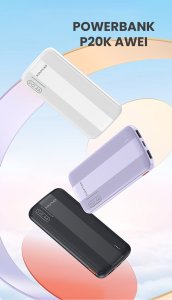 Powerbank Awei Powerbank Awei P20K 10000mAh 2xUSB 2,4A czarny 7