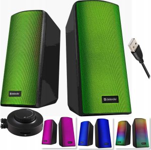 Głośniki komputerowe Defender Głośniki Defender SPITFIRE 2.0 6W Bluetooth USB podświetlenie RGB MP3 14