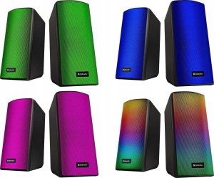 Głośniki komputerowe Defender Głośniki Defender SPITFIRE 2.0 6W Bluetooth USB podświetlenie RGB MP3 2