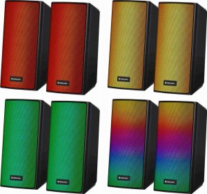 Głośniki komputerowe Defender Głośniki Defender SPITFIRE 2.0 6W Bluetooth USB podświetlenie RGB MP3 8