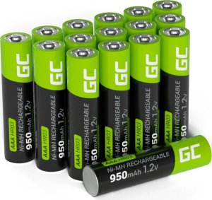 Green Cell Bateria Rechargeable AAA / R03 950mAh 16 szt. 9