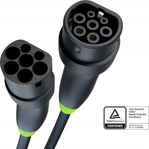 Green Cell Green Cell GC Snap Kabel EV Typ 2 11kW 5m 16A do Ładowania Tesla Model Y 3 S X, Kia EV6, VW ID.4, ID.5, BMW i4, iX, Ford Mach-E 2