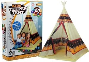 LeanToys Namiot Tipi Indiański Dom Zabaw + 60 Piłek 155 cm 1